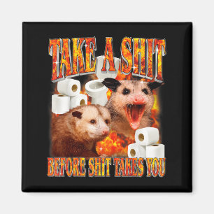 Cursed opossum inappropriate sarcastic humor magnet
