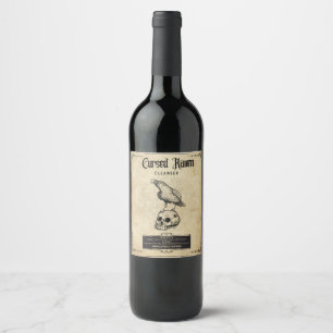 Cursed Raven: The Ultimate Halloween Bottle Label