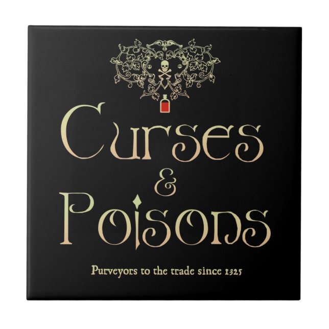 Curses and Poisons Ceramic Tile (Front)