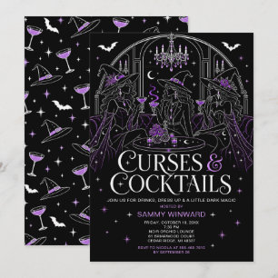 Curses & Cocktails Witchy Girls Night Invitation