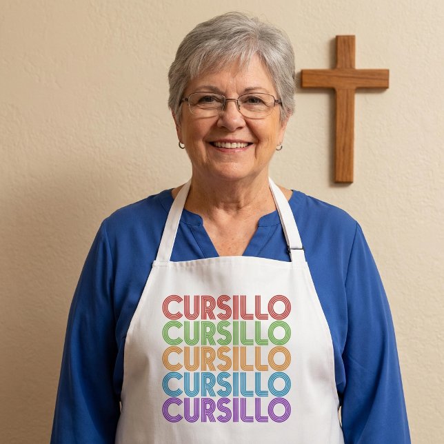 Cursillo Colorful Stacked Rainbow DeColores Apron (Creator Uploaded)