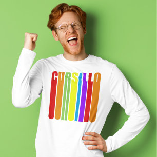 Cursillo Colourful Elongated Text Christian Faith T-Shirt
