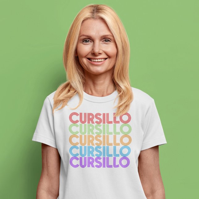 Cursillo Colourful Stacked Rainbow DeColores T-Shirt (Creator Uploaded)