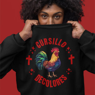 Cursillo Decolores Colourful Rooster with Crosses Sweatshirt