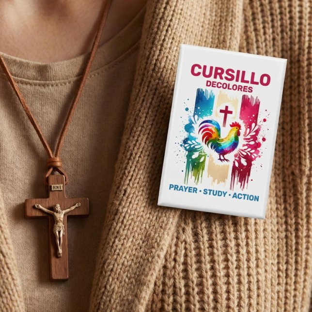 Cursillo DeColores Rooster & Cross Brush Strokes (Creator Uploaded)