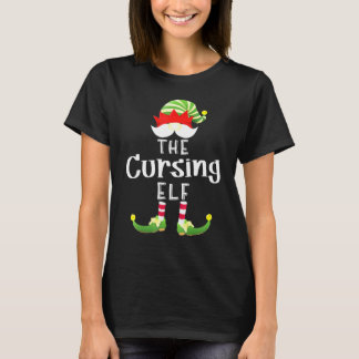 Cursing Elf Group Christmas Pajama Party T-Shirt