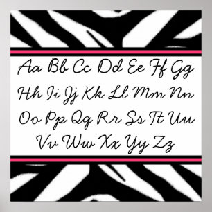 Cursive Alphabet Poster