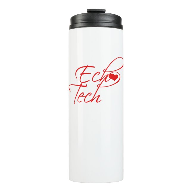 Cursive Ech(Heart) Tech Thermal Tumbler (Front)