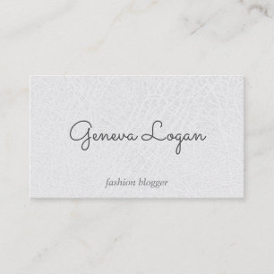 Cursive Font Faux Leather High Fashion Business Card