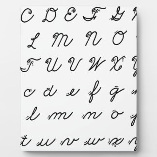 cursive handwriting chart plaque