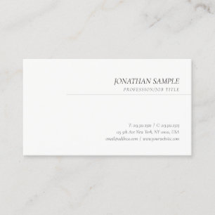 Cursive Italic Font Modern Professional Simple Business Card