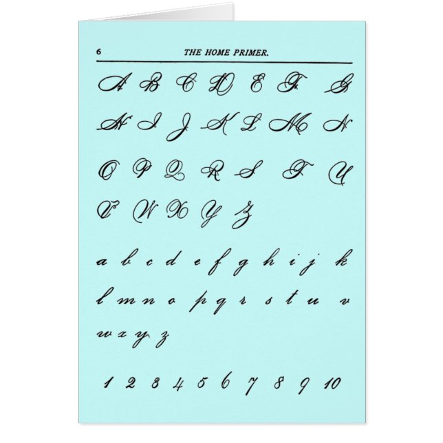 Cursive Letters (Front)