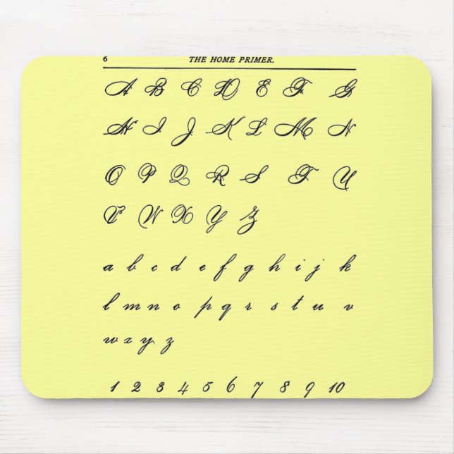 Cursive Letters Mouse Pad (Front)