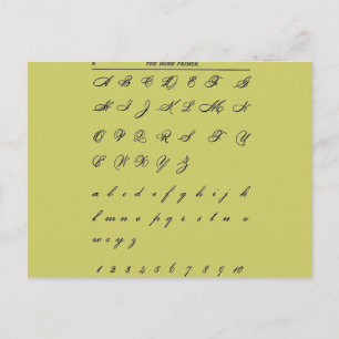Cursive Letters Postcard