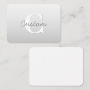 Cursive Name or other Text w/Monogram Gradient Card