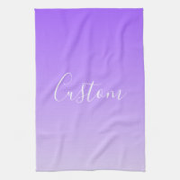 Cursive Script Name & Editable Light Purple Ombre