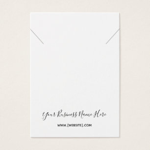 Cursive Script Necklace Pendant Display Card