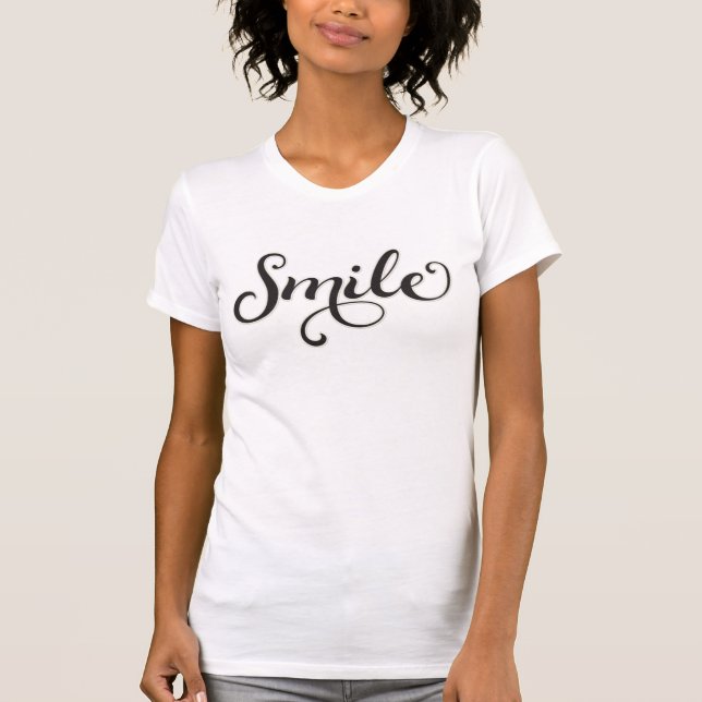 Cursive Smile Handwriten T-Shirt (Front)