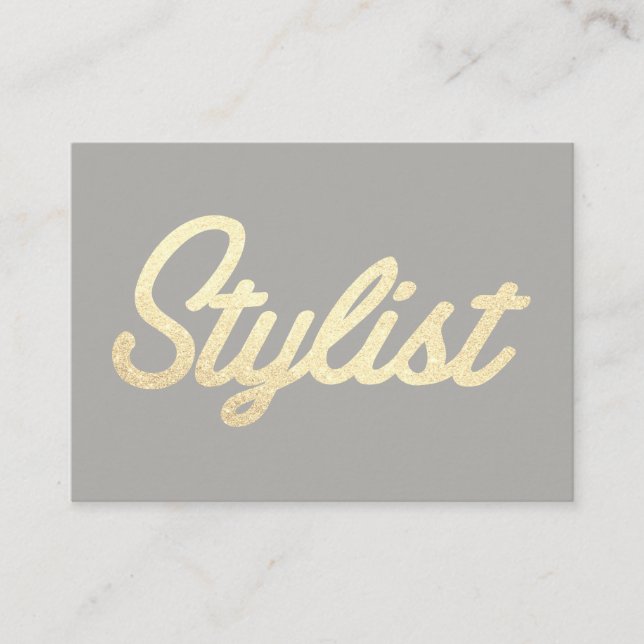 Cursive Stylist Large Business Card (Front)
