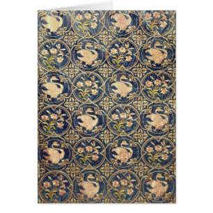 Curtain decorated with swans and fleur-de-lys