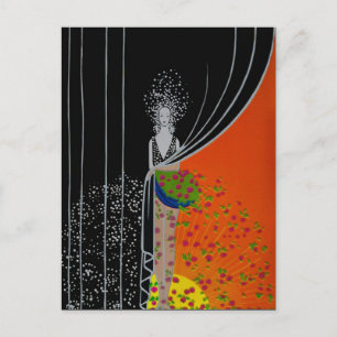Curtain Fashion Plate ~ Postcard / Invitation