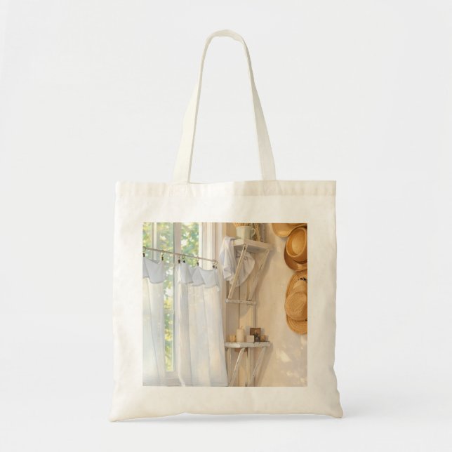 Curtain in the Wind Cozy Tote Bag (Front)