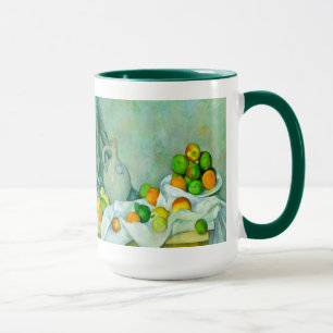 Curtain, Jug and Plate of Fruit Ringer Mug 15 oz.