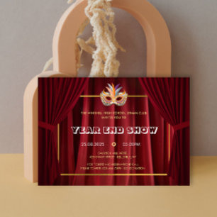 Curtain Mask Comedy Show Theatre Performing Arts  Invitation