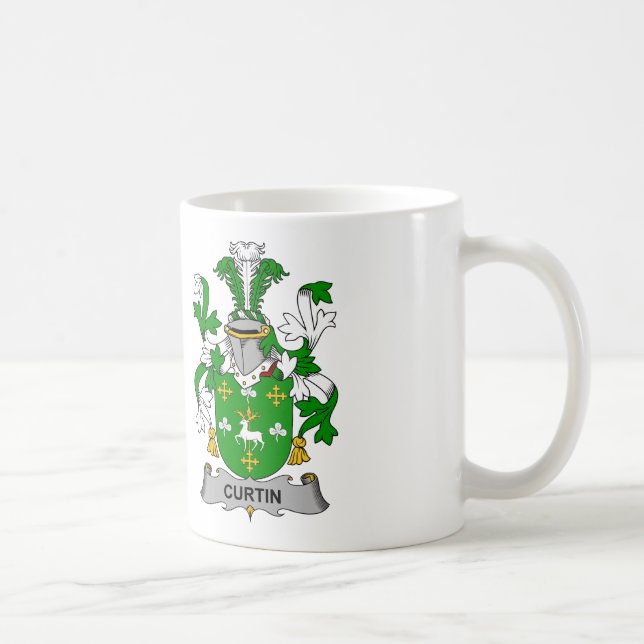 Curtin Family Crest Coffee Mug (Right)