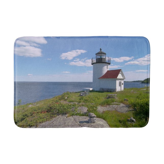Curtis Island Lighthouse, Camden Maine Bath Mat (Front)