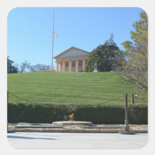 Curtis-Lee Mansion & JFK Flame Square Sticker