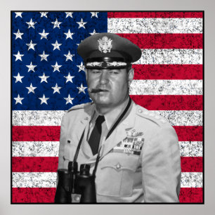 Curtis Lemay and The US Flag Poster