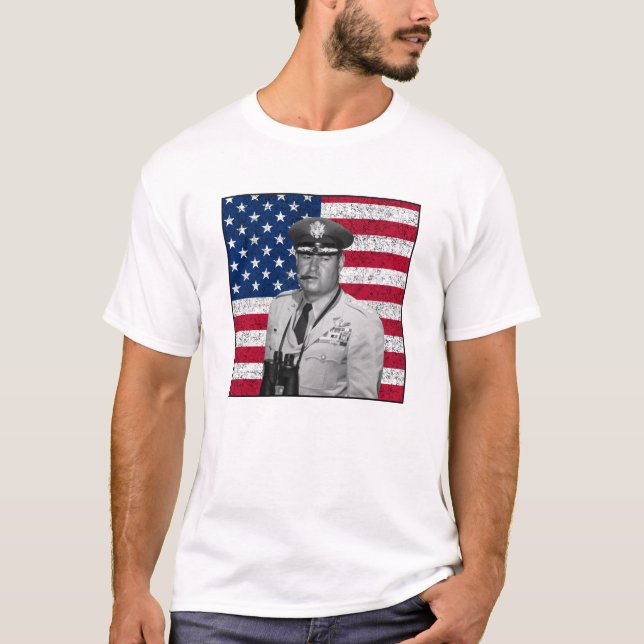 Curtis Lemay and The US Flag T-Shirt (Front)