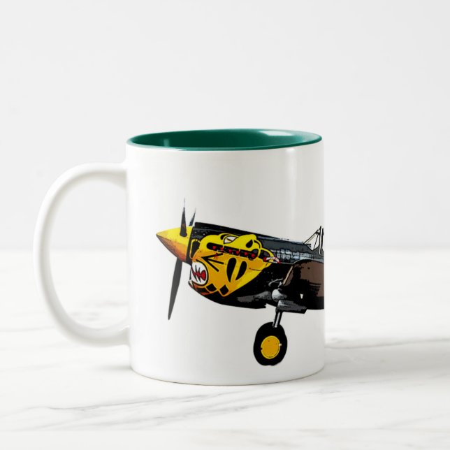 Curtis P-40K Warhawk Two-Tone Coffee Mug (Left)