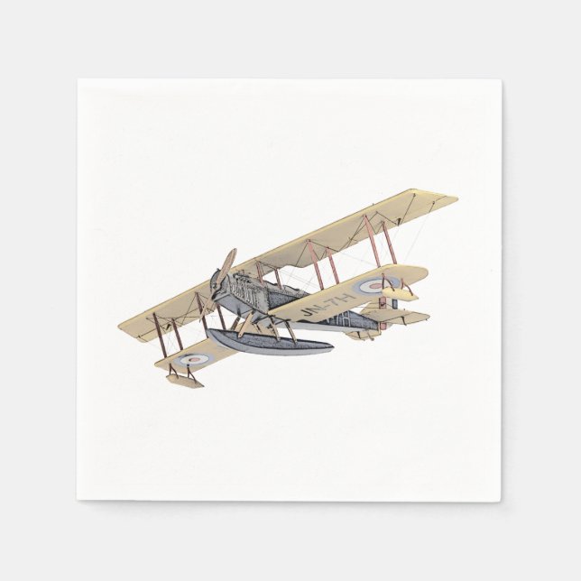Curtiss Float Plane Paper Party Napkins (Front)