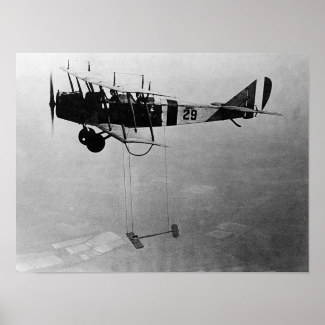 Curtiss JN-4 Jenny Aircraft With Model Wing Poster (Front)