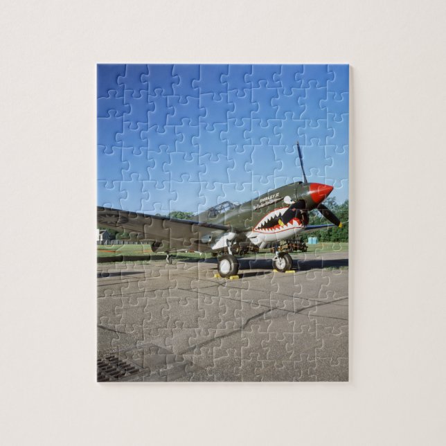Curtiss P-40 Warhawk, at Minnesota CAF Air Show Jigsaw Puzzle (Vertical)