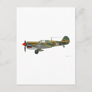 Curtiss P-40 Warhawk Postcard
