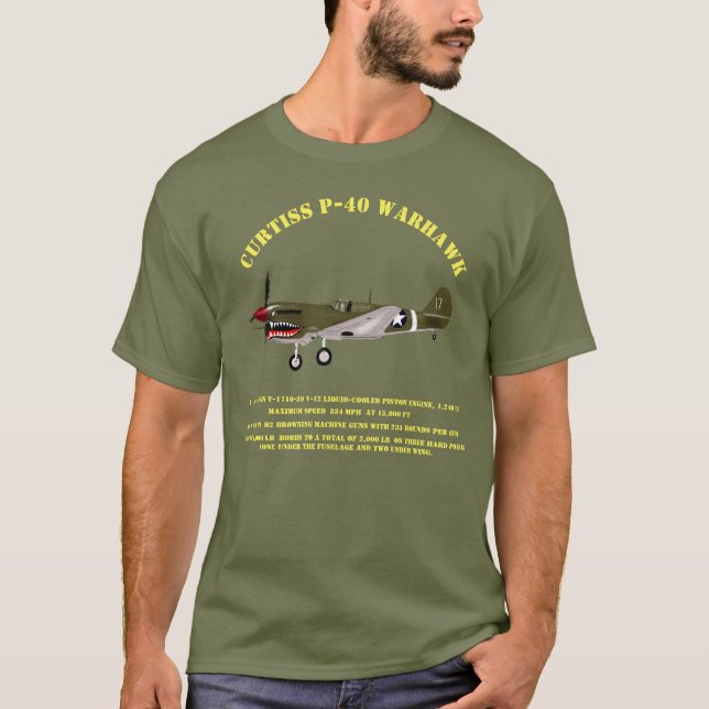 Curtiss P-40 Warhawk T-Shirt (Front)
