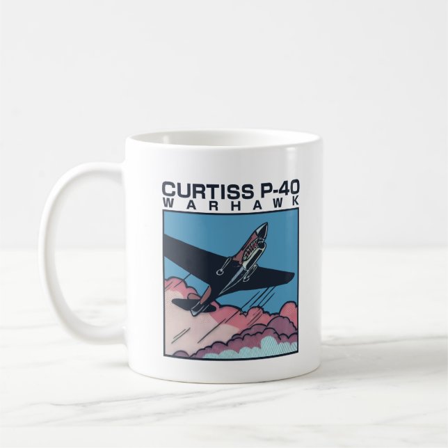 Curtiss P-40 Warhawk | WW2 Plane Coffee Mug (Left)