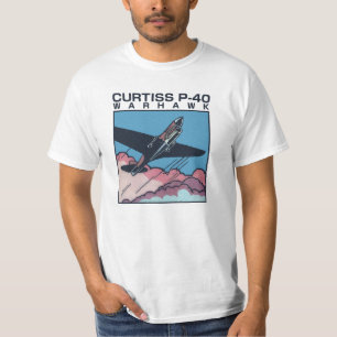 Curtiss P-40 Warhawk   WW2 Plane T-Shirt