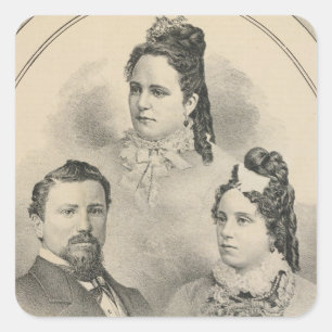Curtiss & Todd family portraits Square Sticker