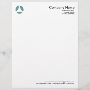Curve Ball - Ocean Green Letterhead Design