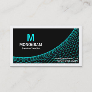 Curve II - Cyan on Black Business Card