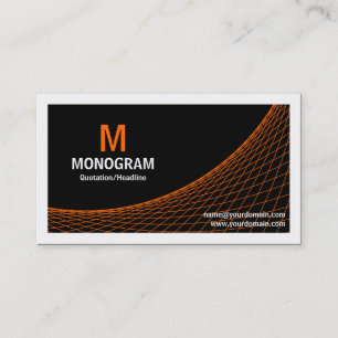 Curve II - Orange on Black Business Card