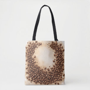 Curve of Coffee Beans Tote Bag