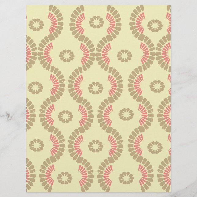Curve Pattern Scrapbook Paper (Front)