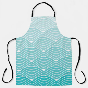 Curve Waves: Vintage Geometric Pattern Apron