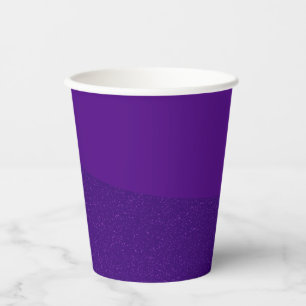 Curved Base Purple Custom Paper Cup