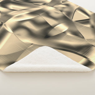 Curved beige or khaki shapes, with luminous tones sherpa blanket